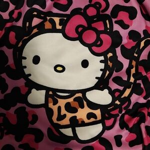 Shein Hello Kitty Wide Leg Lounge Pants Hot Pink/Pink Leopard & HK Bows 2XL
